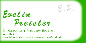 evelin preisler business card